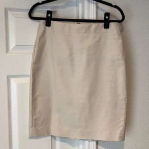 Jcrew cream pencil skirt